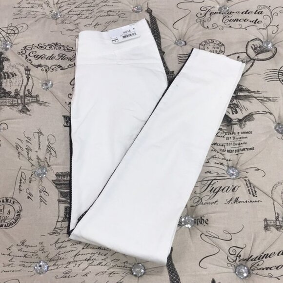 HUE High Waist Mesh Tuxedo Stripe Denim Leggings - Picture 8 of 10